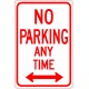 No Parking Any Time with Double Arrow Sign